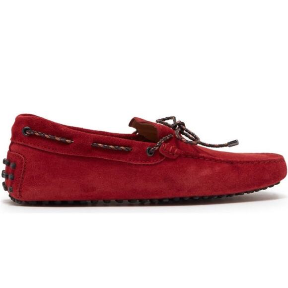 Tod’s Suede Moccasin Loafer Red Size 5 NEW main image 5